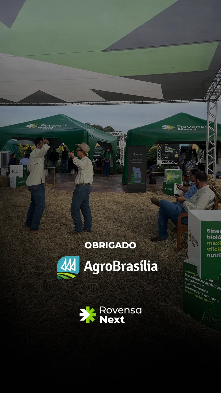 Story de agradecimento pela visita ao estande na AgroBrasília.