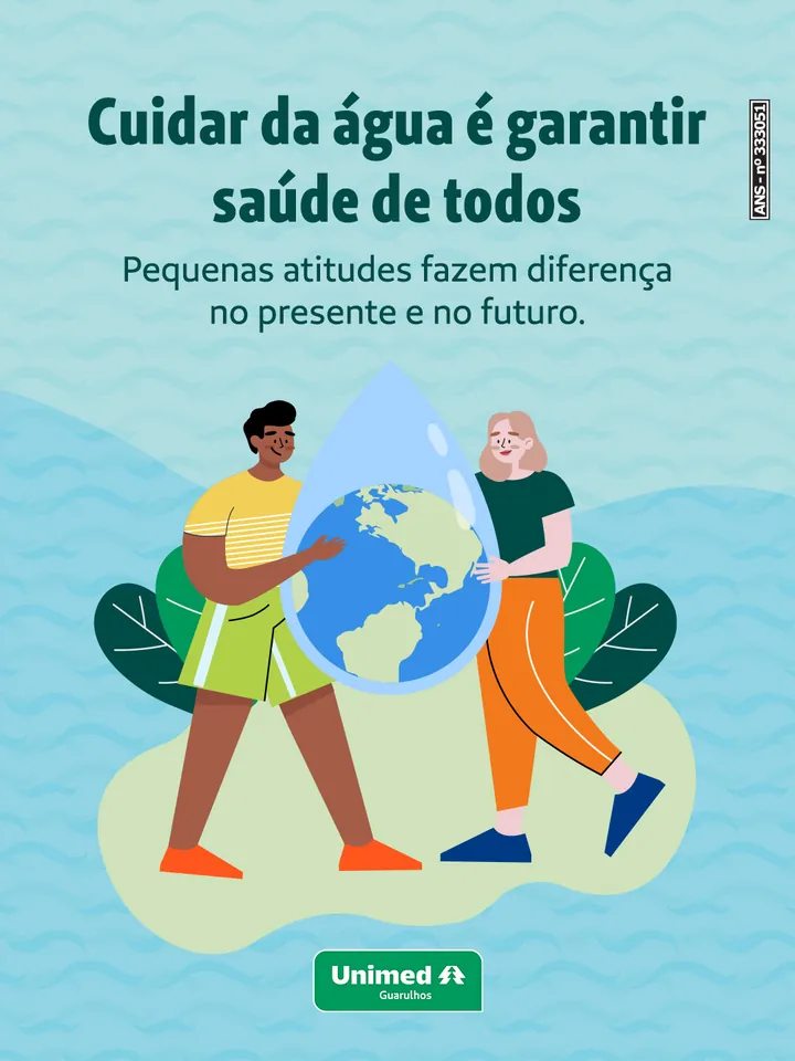 Post do Dia da Água: “Cuidar da água é garantir saúde de todos”.