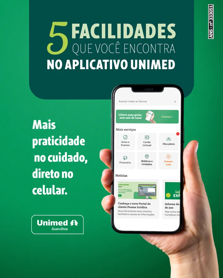 Post “5 facilidades que você encontra no aplicativo Unimed”.