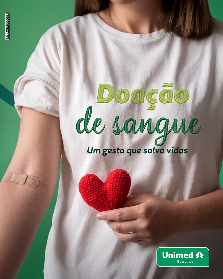 Junho Vermelho: “Doação de sangue — um gesto que salva vidas”.