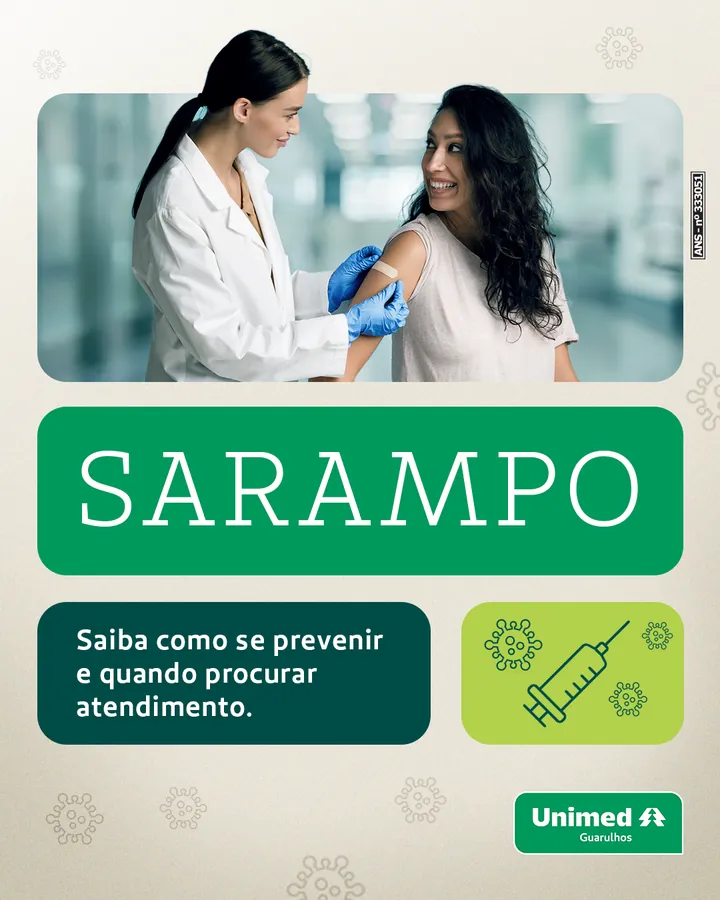 Carrossel “Sarampo: saiba como se prevenir e quando procurar atendimento”.